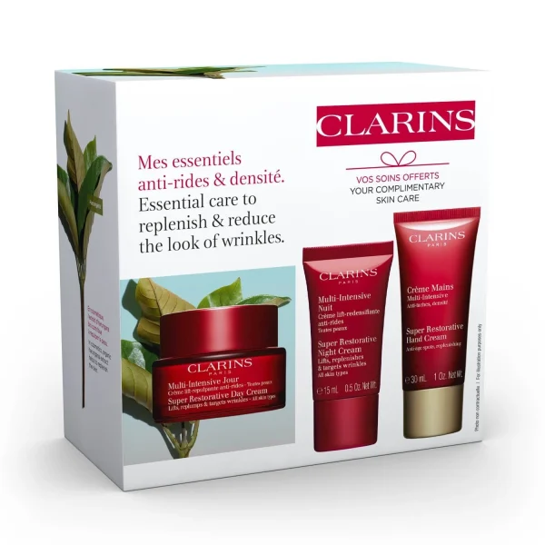 Clarins Mes Essentiels Anti-rides & Densité – Coffret Soin Visage Multi-Intensive meilleure qualité 3